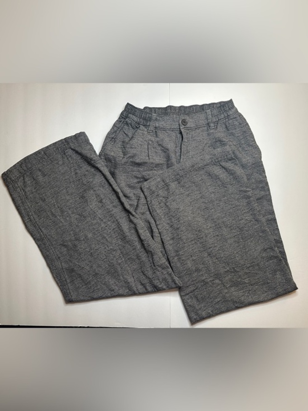 Aerie Very Baggy Wide Leg Gray Casual Knit Pull-On Pants Size Small